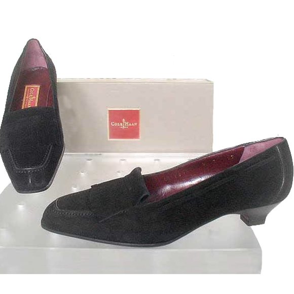 Cole Haan Shoes - NEW Cole Haan Caryn Shoes!  7 or 7.5  Black  Suede  Killties  Kitten Heel  ITALY